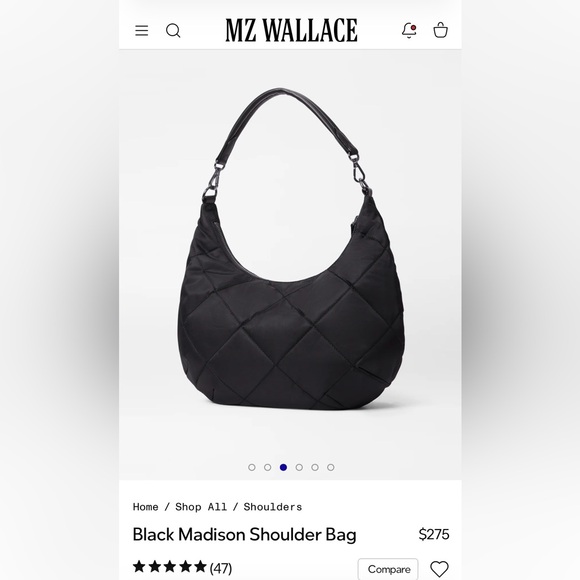 MZ Wallace Black Madison Shoulder Bag - Picture 2 of 12
